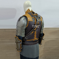 Armure de Chevalier Médiévale Faite à la Main de Haute Qualité, Ensemble Complet en Acier, Gambeson et Maille de Chaîne pour Reconstitutions Historiques et Halloween