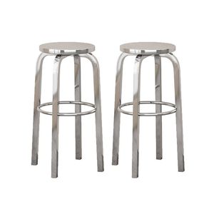 Taburete Redondo Metálico Tapizado de Última Moda, Silla Moderna de Diseño para Decoración del Hogar, Cafetería y Muebles - Product Image 2