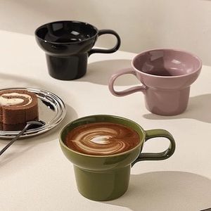 Ceramic <b>Mug</b> With Black Splatter Pattern Matte Finish For Home Office Use - Product Image 5