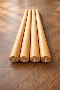 Pieds coniques modernes en bois massif de remplacement pour chaise de cuisine - Modèle YS-G-YUSHAN - Product Image 2