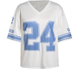 Camiseta de Fútbol Americano para Hombre, Malla Transpirable, Ropa Deportiva, Franja Verde y Amarilla, Uniforme de Equipo, Número Personalizado, Servicio OEM - Product Image 1