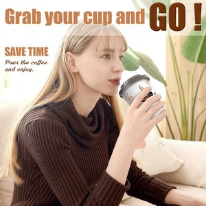 100-Pack 12 oz Insulated Go Coffee Cup Double Wall Disposable Paper Cups with Lids for Hot Drinks Daily Use - Product Image 3