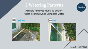 Pulverizador de Jardín Ligero de Aleación de Aluminio Hallgrand HG67912E, Boquilla de Manguera de Doble Patrón de 32 Pulgadas, Control de Pulgar, Lanza Ciclónica Pivotante - Product Image 6