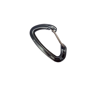 CE Gancho de escalada en roca Anodizado OEM ODM Deportes al aire libre 25KN Puerta de alambre Tipo D Mosquetón de aluminio - Product Image 1