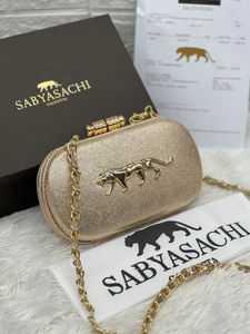 Soirée Classique Mode Premium Qualité Sabyasachi Baroque Velours Pochette Or Doux Élégant Capturer Royauté Tradition Cadeaux - Product Image 3