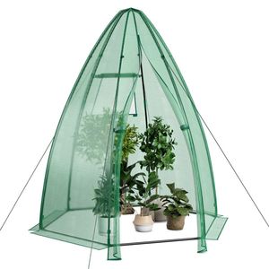 Mini serra esagonale ecologica con porta a cerniera, finestra avvolgibile e copertura in PE per piante da interno ed esterno, ideale per coltivazioni idroponiche. - Product Image 2
