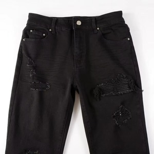 Jeans en denim sur mesure pour hommes, respirants, séchage rapide, délavé moyen, décontractés, mode outdoor, 100% coton, vente en gros, hiver - Product Image 5