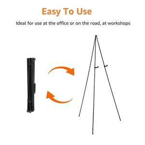 Minimalist Metal Geometric <b>Easel</b> Stand Indoor Floor Mount Durable Home Decor Living Room - Product Image 5