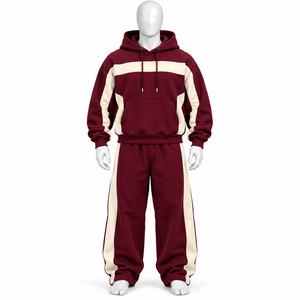 Ensemble de survêtement noir à capuche pour homme, pull à capuche et pantalon avec logo imprimé DTF personnalisé, en promotion - Product Image 2