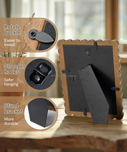 Hot Selling U-Shape Vertical Frame 12.7*17.8cm Solid Beech Wood Photo Frame with Acrylic Picture Base - Product Image 2