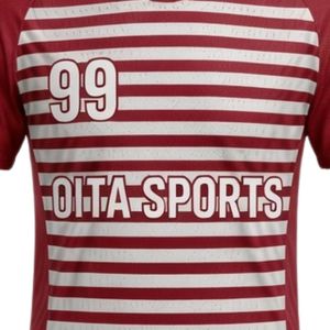 Men Red White Sublimation Striped Handball Jersey Short Sleeve <b>Polyester</b> Sports <b>Shirt</b> Team Wear Training Match Performance - Product Image 5