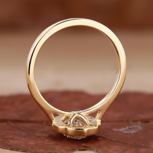 14K 18K <b>Gold</b> 2CT Oval Cut Halo Diamond <b>Vintage</b> Art Deco Engagement & Wedding Bridal <b>Ring</b> for Women Luxury Jewelry - Product Image 5