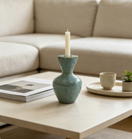 Porte-bougie en céramique au design créatif, ornement décoratif personnalisable pour la décoration de table à la maison