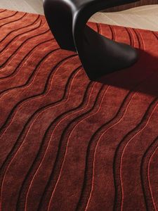 Custom Modern Geometric red Wool Rug Hand Tufted Abstract Carpet Designer Floor <b>Mat</b> for Home Decor Living Room and Picnics - Product Image 4