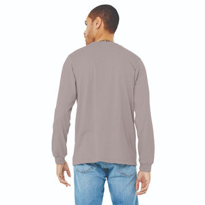 T-shirt Homme Slim Fit Manches Longues en Coton Doux Personnalisable avec Logo – Vêtements de Haute Qualité en Gros - Product Image 2