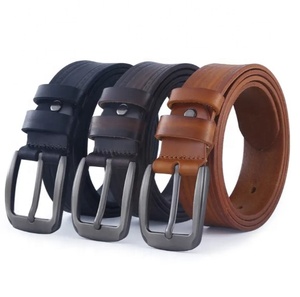Ceintures en cuir de vachette véritable de luxe, nouvelle conception personnalisée, avec boucle à ardillon, pour homme, en cuir véritable - Product Image 1