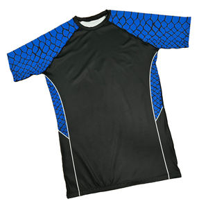 Ensemble Rashguard de Compression Haut de Gamme pour Hommes Jiu Jitsu MMA BJJ Imprimé Personnalisé Court Écologique UPF50+ Respirant Séchage Rapide Extensible - Product Image 2