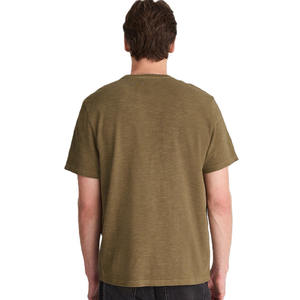 Camisetas de Hombre al por Mayor, Algodón Slub, Manga Corta, Corte Regular, Logotipo Bordado, Ropa Casual para Hombre - Product Image 3