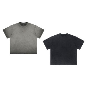 Camiseta de Algodón Grueso Lisa para Hombre al por Mayor, Camiseta Vintage con Gráficos Oversize y Logotipo Personalizado - Product Image 1