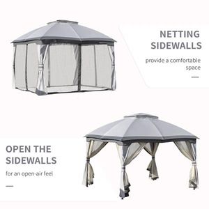 Gazebo da Esterno Grigio 3,6m x 3m - Product Image 3