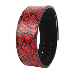 Adjustable Waist Support <b>Belt</b> Red <b>Snake</b> Print Artificial Leather Buckle Closure Weight Lifting Unisex Fitness Safety - Product Image 3
