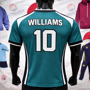 Camiseta de Fútbol Personalizada para Clubes y Equipos, Talla Grande, Secado Rápido, Transpirable, Antibacteriana, Anti-UV, 100% Poliéster - Product Image 2