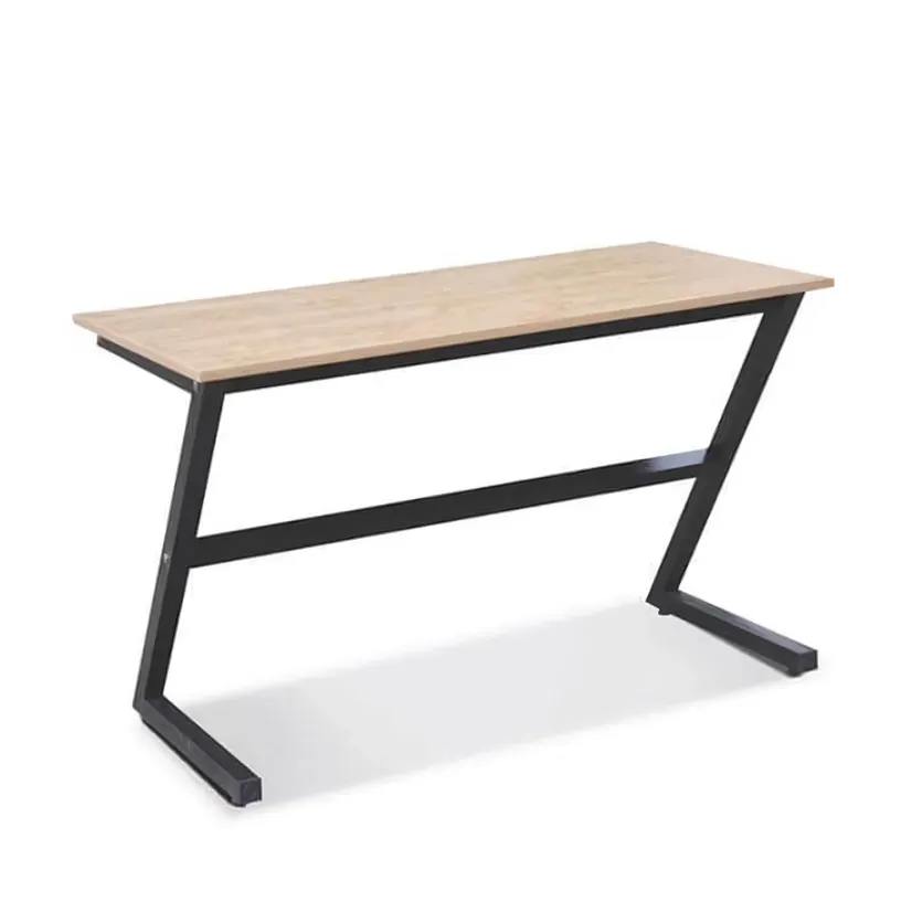 Dewin เวียตนามผู้ผลิตเฟอร์นิเจอร์สำนักงานที่บ้านโต๊ะทำงานที่เรียบง่ายโต๊ะรูปตัว Z โต๊ะผู้บริหารพร้อมขาเหล็กไม้ MFC