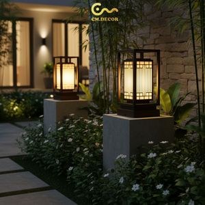 Lámpara de Jardín Minimalista de Acero Inoxidable para Exteriores, Luz Blanca Cálida 3500K, IP65, Decorativa para Arquitectura Moderna - Product Image 4