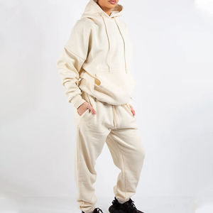 Sweat-shirt à capuche de couleur unie pour femmes, avec cordon de serrage et poches latérales, tenue décontractée d'automne, manches longues, coupe ample, survêtement - Product Image 3