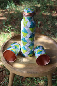 Handmade Reusable Copper <b>Water</b> <b>Bottle</b> Eco Friendly Printed copper <b>Custom</b> Size - Product Image 5