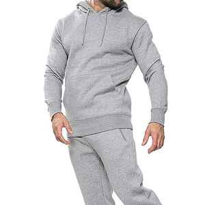 Vente en gros usine – Ensemble de survêtement d'hiver 2025 pour homme – Sweat à capuche à manches longues et pantalon de jogging – Motif uni – Prix abordable - Product Image 1