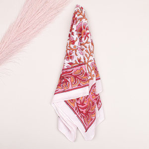 Pañuelo de Algodón Orgánico con Estampado Artesanal, Estilo Indio Tradicional con Diseño Floral, Pañuelo de Algodón Unisex Hecho a Mano de Lujo, Venta al Por Mayor - Product Image 3