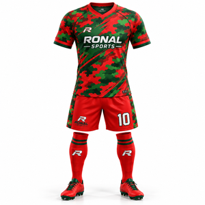 Ensemble de maillot et short de football professionnel, léger, respirant et anti-transpiration, pour adultes, jeunes et garçons - Product Image 1