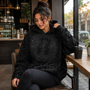 New Design Long Sleeves Women <b>Rhinestone</b> <b>Hoodies</b> Cotton Wholesale Price Women <b>Rhinestone</b> <b>Hoodies</b> - Product Image 6