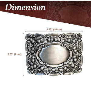 Hebilla de cinturón para kilt Piper - Plateada Antigua - Latón Inoxidable con Diseño Icónico de Cardo - Hebilla Tradicional Escocesa de las Tierras Altas - Product Image 2