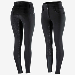 Pantalones de equitación de cintura alta para mujer con bolsillo utilitario y diseño de asiento completo para sesiones de equitación de alto rendimiento - Product Image 2