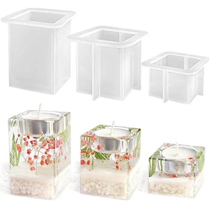 Modern Design Rosin & Handmade Round Shape 4x4 Inch Florals Pattern Candlestick Holder for Home Office and Hotel Use - Product Image 2