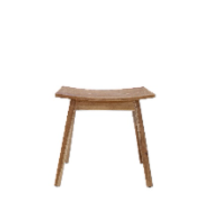 Tabouret en teck de style moderne, design minimaliste pour la décoration de chambre ou d'appartement, meubles directement de l'usine - Product Image 2