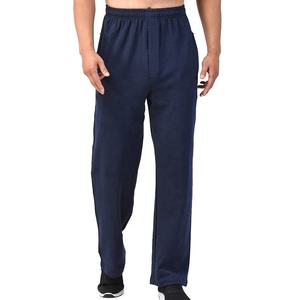 High Quality Solid Color Sports Pants Pocket Drawstring Casual Cotton Outdoor men's pants Customized Men's blue <b>Trousers</b> Autumn - Product Image 2