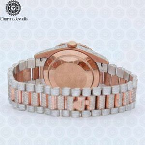Charm_Jewells Women's Luxury Stainless Steel <b>Watch</b> With Diamond Encrusted Round Dial 38mm Analog Quartz Movement - Product Image 3