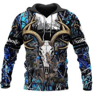 Sudadera con Capucha de Camuflaje para Caza de Ciervos, Diseño Casual con Impresión 3D por Sublimación, para Hombre y Mujer, con Forro Polar 100% Algodón - Product Image 5