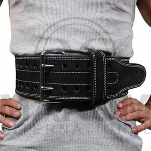 Ceinture de musculation en cuir véritable robuste, réglable, pour entraînement en salle de sport, ceinture de musculation - Product Image 3