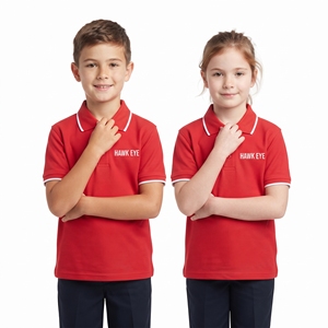 Ropa Infantil al por Mayor de Alta Calidad, Camiseta Roja Informal, Ropa Casual de Verano, Corte Regular, Camisa Polo con Botones - Product Image 6