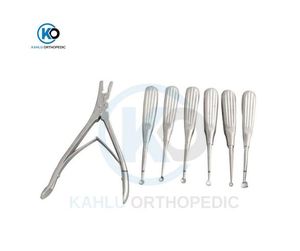 Rongeurs Codman Kerrison 7 (12, 3, 4 mm) et Curettes à os Instruments chirurgicaux orthopédiques en acier inoxydable manuels par KAHLU - Product Image 3