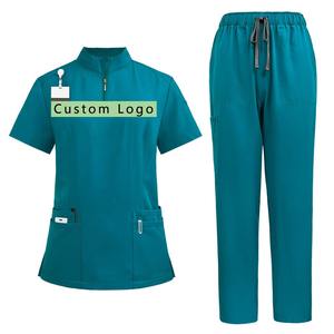 Uniformes de Hospital al por Mayor, Uniformes de Enfermera, Ropa de Trabajo para Salón de Belleza Dental, Uniformes con Logotipo Personalizado, Pantalones Rectos, Conjuntos de Uniformes Médicos - Product Image 3
