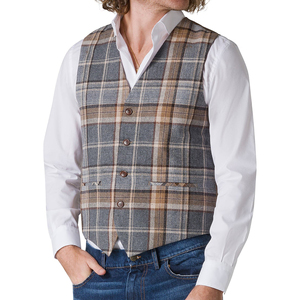 Gilet écossais pour homme, coupe ajustée, idéal pour mariage, fête ou tenue décontractée, veste sans manches pour homme - Product Image 4