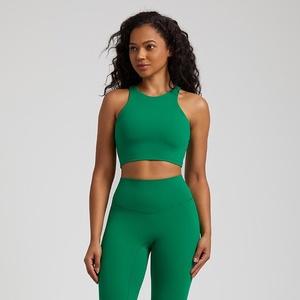 Nuevo Conjunto de Yoga de 2 Piezas para Mujer, Color Sólido, Spandex/Nailon, Transpirable, Ligero, de Secado Rápido, Ecológico, Ropa Deportiva - Product Image 3