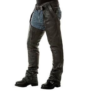 Cuissardes de cowboy en cuir de vachette de qualité supérieure pour hommes, équipement d'équitation western classique, construction en cuir durable, usage équestre professionnel, sur mesure - Product Image 4