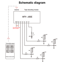 Récepteur sans fil RF 433 MHz, module décodeur de code d'apprentissage 4 canaux HFY-J66E/G, portée 150 m, télécommande universelle à 4 boutons avec arrêt automatique