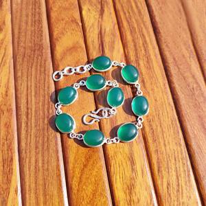 Pulsera de latón con piedras preciosas naturales para equilibrio energético, meditación, Reiki y uso diario, disponible a un precio asequible desde India. - Product Image 5